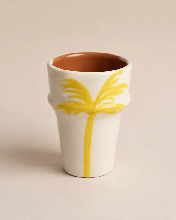 CITRON - Tasse palmier jaune 
