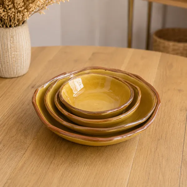 TERRA - Moyenne assiette jaune 