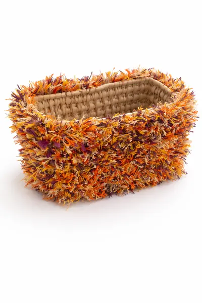 VAYA - Panier en fibres naturelles coloré