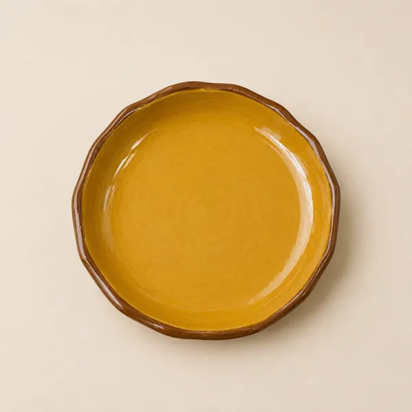 DUNE - Grande assiette jaune 