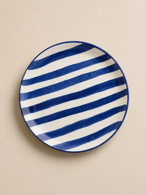 BRISE MARINE - Grande assiette rayures 