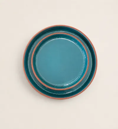 CALANQUE - Moyenne assiette turquoise 